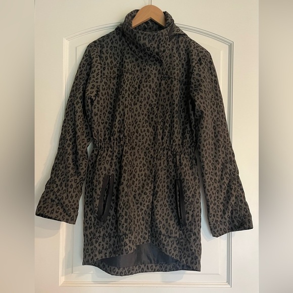 Tart Collections Jackets & Blazers - Tart Collections Leopard Print Utility Rain Jacket